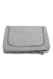 H&O Direct 100L Metal Frame Fabric Storage Box with Windows in Grey - thumbnail 3