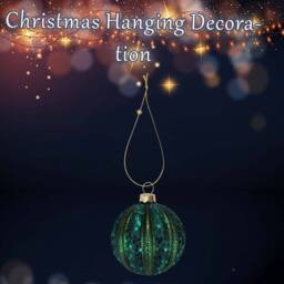 VFM e-Store Christmas Hanging Ball Decoration 10cm x 9cm Green X 1 - Size: 10 cm x 9 cm - thumbnail 3