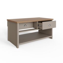 GFW Lancaster 2 Drawer Coffee Table in Grey - thumbnail 3