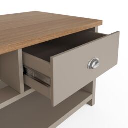 GFW Lancaster 2 Drawer Coffee Table in Grey - thumbnail 5