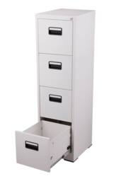 Living and Home 4-Drawer Vertical File Cabinet with Interlock in White - thumbnail 5