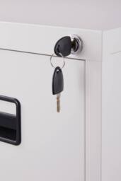 Living and Home 4-Drawer Vertical File Cabinet with Interlock in White - thumbnail 7