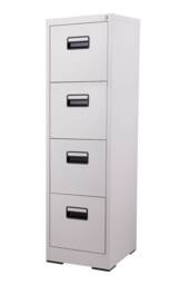 Living and Home 4-Drawer Vertical File Cabinet with Interlock in White - thumbnail 4
