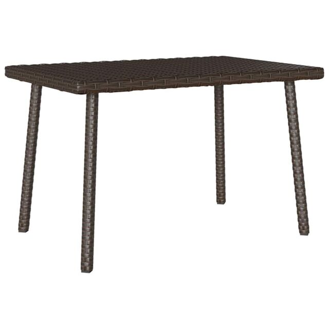 Berkfield Home Garden Coffee Table Rectangular Brown 60x40x37 cm Poly Rattan - Size: 60 x 40 x 37 cm - image 1