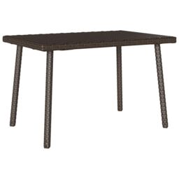 Berkfield Home Garden Coffee Table Rectangular Brown 60x40x37 cm Poly Rattan - Size: 60 x 40 x 37 cm - thumbnail 6