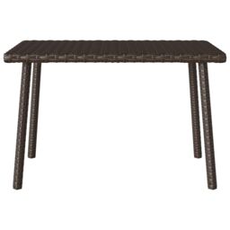 Berkfield Home Garden Coffee Table Rectangular Brown 60x40x37 cm Poly Rattan - Size: 60 x 40 x 37 cm - thumbnail 4