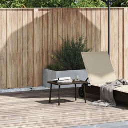 Berkfield Home Garden Coffee Table Rectangular Brown 60x40x37 cm Poly Rattan - Size: 60 x 40 x 37 cm - thumbnail 2