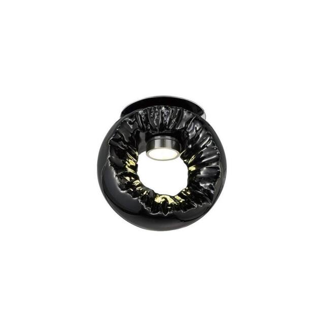 Netlighting Salvio Ceramic Ceiling Round Sculpture 1 x 3W LED Chrome Black - image 1