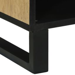 Berkfield Home TV Cabinet - 100 x 33.5 x 46 cm, made from solid mango wood in Brown - Size: 100 x 33.5 x 46 cm - thumbnail 8