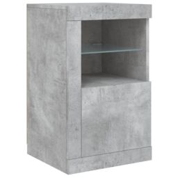 Berkfield Home Sideboard with LED Lights Concrete Grey 123x37x67 cm - Size: 123 x 37 x 67 cm - thumbnail 9