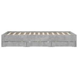 Berkfield Home Modern Bed Frame with Drawers without Mattress Concrete Grey 140x - thumbnail 7
