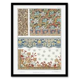 Artery8 Maurice Pillard Verneuil Framed Wall Art Geranium Floral Patterns - Size: A4 - thumbnail 1