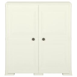 Berkfield Home Plastic Cabinet 79x43x85.5 cm Wood Design Vanilla Ice in Beige - thumbnail 2