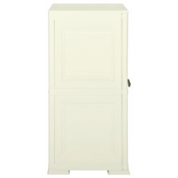 Berkfield Home Plastic Cabinet 79x43x85.5 cm Wood Design Vanilla Ice in Beige - thumbnail 3