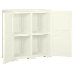 Berkfield Home Plastic Cabinet 79x43x85.5 cm Wood Design Vanilla Ice in Beige - thumbnail 5