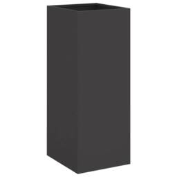Berkfield Home Planter Black 32x29x75 cm Steel - Size: 32 x 29 x 75 cm - thumbnail 7