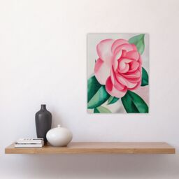 "Artery8 Camelia Winter Rose Flower Watercolour Painting Wall Art Print in Pink - Size: W18"" x H24""" - thumbnail 4