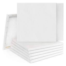 Nordara 20PCS Stretched Blank Artist Canvas Framed Painting Boards in White - thumbnail 3
