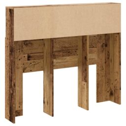 Berkfield Home Headboard Cabinet Old Wood 120x19x103.5 cm Engineered Wood in Brown - thumbnail 6