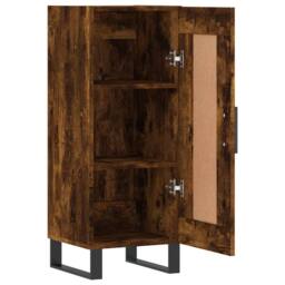 Berkfield Home Sideboard Smoked Oak 34.5x34x90 cm Engineered Wood in Brown - thumbnail 6