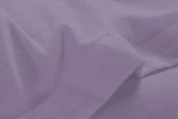 Homes-Linen Plain Thermal Flannelette Flat Sheet 100% Brushed Cotton Bedding in Lilac - Size: King - thumbnail 2
