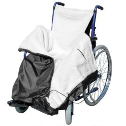 Gr8 Home Waterproof Wheelchair Leg Fleece Blanket Throw Cover in Black - thumbnail 2