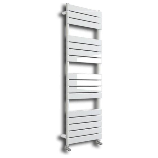 Bathroom Kingdom Queenstown White Designer Flat Panel Heated Towel Rail 1600x600mm - image 1