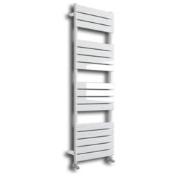 Bathroom Kingdom Queenstown White Designer Flat Panel Heated Towel Rail 1600x600mm