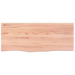 Berkfield Home Table Top Light Brown 100x40x2 cm Treated Solid Wood Oak - Size: 100 x 40 x 2 cm - thumbnail 3