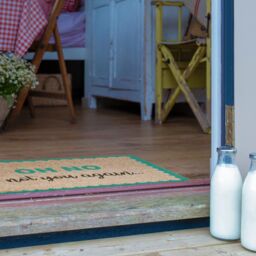 Artsy Mats Oh No Not You Again Blue Scallop Doormat (60 x 40cm) in Brown - Size: 40 cm x 60 cm - thumbnail 4