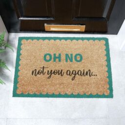 Artsy Mats Oh No Not You Again Blue Scallop Doormat (60 x 40cm) in Brown - Size: 40 cm x 60 cm - thumbnail 1