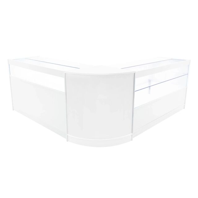 Monstershop Adonis LED Shop Counter Set B1500, C1500 & CM60 - White - image 1