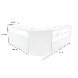 Monstershop Adonis LED Shop Counter Set B1500, C1500 & CM60 - White - thumbnail 3