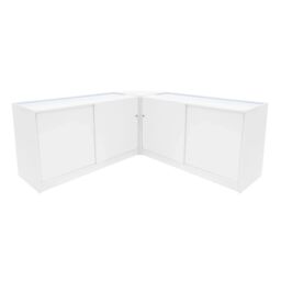 Monstershop Adonis LED Shop Counter Set B1500, C1500 & CM60 - White - thumbnail 2