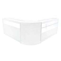 Monstershop Adonis LED Shop Counter Set B1500, C1500 & CM60 - White - thumbnail 1