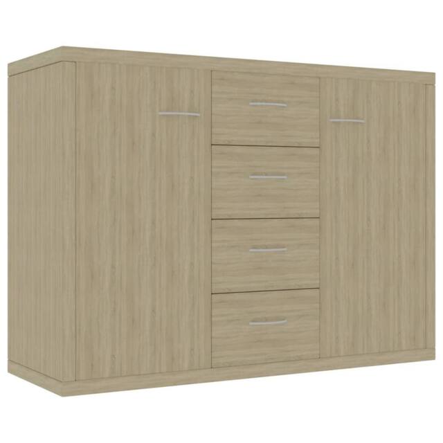 Berkfield Home Sideboard Sonoma Oak 88x30x65 cm Engineered Wood in Light Tan - Size: 88 x 30 x 65 cm - image 1
