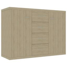 Berkfield Home Sideboard Sonoma Oak 88x30x65 cm Engineered Wood in Light Tan - Size: 88 x 30 x 65 cm