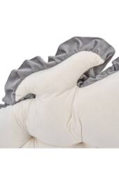 Living and Home Vintage Two-Tone Bed Headboard Pillow in Cream - thumbnail 3