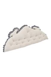 Living and Home Vintage Two-Tone Bed Headboard Pillow in Cream - thumbnail 2