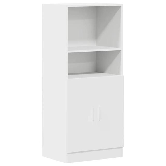 Berkfield Home Kitchen Cabinet White 57x41.5x131.5 cm Engineered Wood - image 1