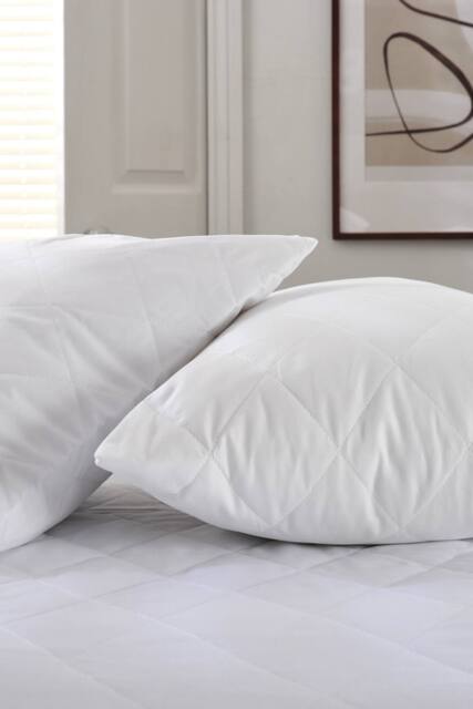 The Lyndon Company Quick Dry Quilted Pillow Protector - Deyongs 1846 in White - image 1