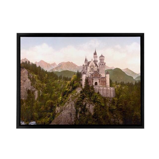 "Artery8 Neuschwanstein Castle Bavaria Framed Canvas Wall Art Print - Size: W12"" x H16""" - image 1