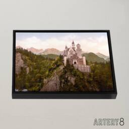 "Artery8 Neuschwanstein Castle Bavaria Framed Canvas Wall Art Print - Size: W12"" x H16""" - thumbnail 2