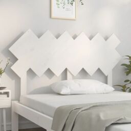 Berkfield Home Bed Headboard White 132x3x81 cm Solid Wood Pine - Size: 132 x 3 x 81 cm - thumbnail 3