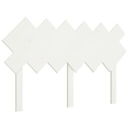 Berkfield Home Bed Headboard White 132x3x81 cm Solid Wood Pine - Size: 132 x 3 x 81 cm - thumbnail 2