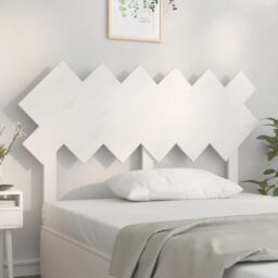 Berkfield Home Bed Headboard White 132x3x81 cm Solid Wood Pine - Size: 132 x 3 x 81 cm - thumbnail 1