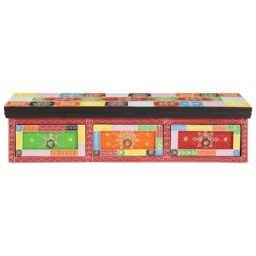 Berkfield Home Wall-mounted TV Cabinet 100x30x24 cm Solid Wood Rough Mango - Size: 100 x 30 x 24 cm - thumbnail 2