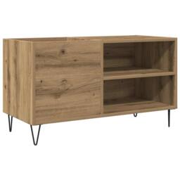 Berkfield Home Record Cabinet Artisan Oak 84.5x38x48 cm Engineered Wood in Brown - thumbnail 3