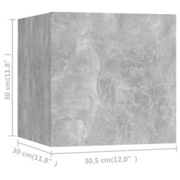 Berkfield Home 5 Piece TV Cabinet Set Concrete Grey Engineered Wood - thumbnail 6