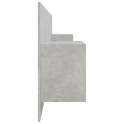 Berkfield Home Bed Headboard with Cabinets Concrete Grey Engineered Wood - thumbnail 5